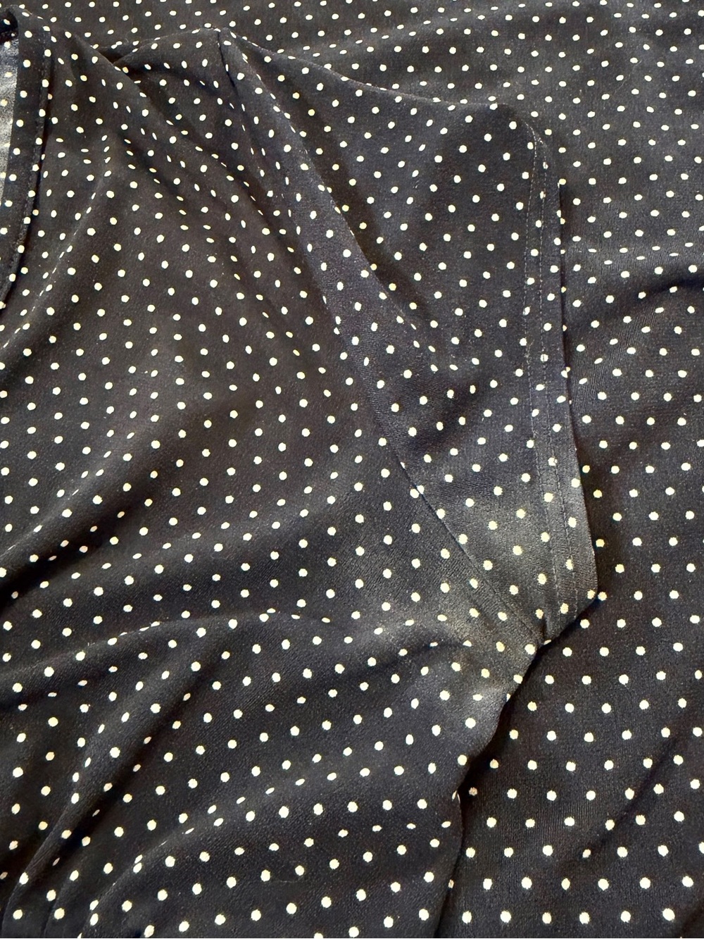 Vintage Body Central Polka Dot V-Neck Short Sleeve Dress in Navy - Picture 8 of 8